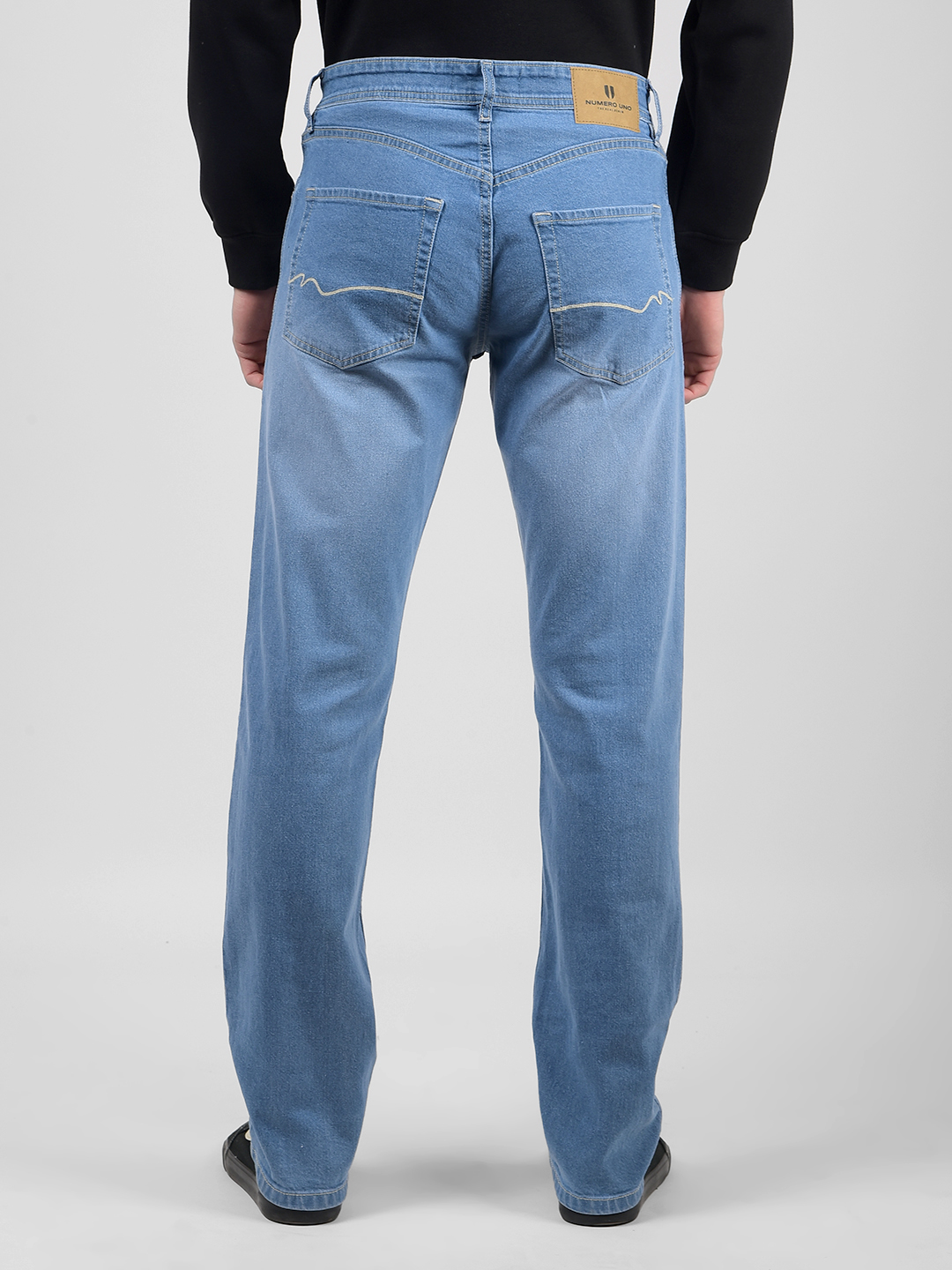 Numero Uno Men Solid Blue Jeans